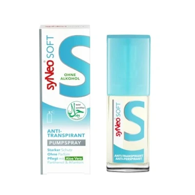 Imagen de syNeo 5 soft Antitranspirante Spray sin alcohol, Desodorante contra sudor fuerte para mujeres y hombres, 1 unidad (1 x 30 ml)