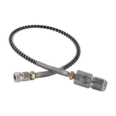Imagen de AILOVA tubo de bomba buceo completo resorte, alta presión, adaptador carga llenado para PCP buceo, compatible con rosca estándar válvula tanque DIN