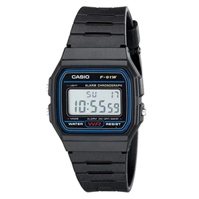 Imagen de Casio Reloj Digital para Hombres de Cuarzo con Correa en Resina F 91W 1