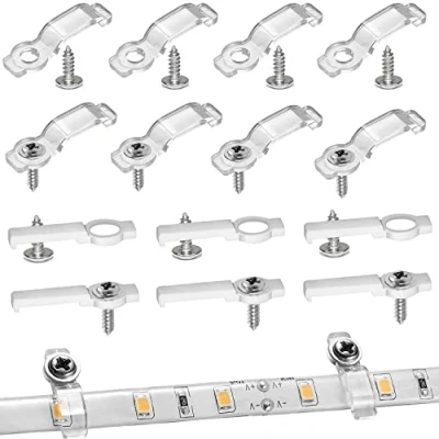 Imagen de 100PCS Clips para Leds Soporte de Montaje LED Clip Sujeción Translucence Silicona Fijación Franja Luces 5050(10mm)