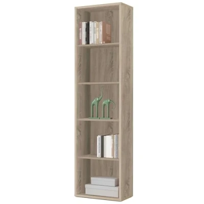Imagen de MUEBLES PITARCH Librería de Oficina o Despacho con 4 Estantes, Salón, Roble Cambrian, 196,5x51,5x33cm (alto x ancho fondo) Básica, Elegante y Resistente, Colección