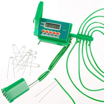 Imagen de RIEGOPRO Programador de riego Automatico a Pilas con Bomba. Sistema para macetas Ideal Vacaciones