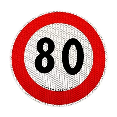 Imagen de 4R Quattroerre.it 1545/80 Señal de Límite Velocidad 80 km/H Homologada EU
