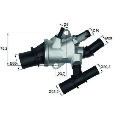 Imagen de MAHLE ORIGINAL TI 155 88 Termostato, refrigerante ALFA ROMEO: 147, FIAT: BRAVO 2, Stilo Hatchback, Multi Wagon, LANCIA: Thesis