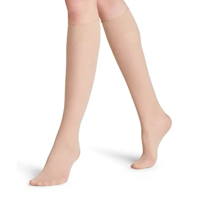 Imagen de FALKE Matt Deluxe 20 DEN W KH transparente unicolor 1 par, Calcetines largos Mujer, Color piel (Crystal 4409), 35 38