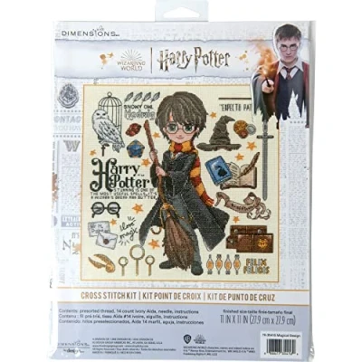 Imagen de Dimensions Harry Potter Counted Cross Stitch Kit 11&quot;X11&quot; Magical Design (14 Count)