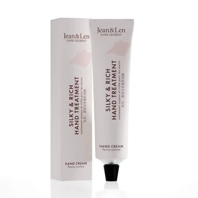 Imagen de Jean &amp; Len Silky Rich Treatment Peony Lychee, 100% recyclebare Alutube (ohne Deckel), reichhaltige Handcreme, sorgt für weiche Hände, ohne Parabene Silikone, vegan, 75 ml
