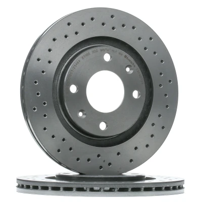 Imagen de BREMBO XTRA LINE 09.4987.2X Disco de freno 266 20,5 4 perforado/ventil. int. revestido altamente carbonizado con tornillos CITROËN: Xsara Picasso