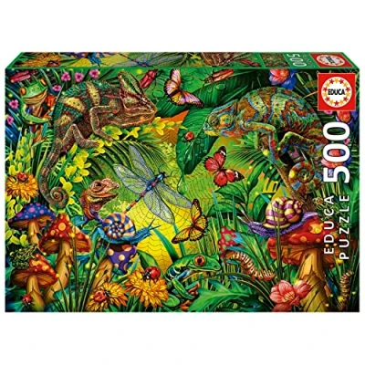 Imagen de Educa Puzzle de 500 Piezas para Adultos Bosque Colores. Incluye Pegamento Fix Puzzle. A Partir 11 años (19551)