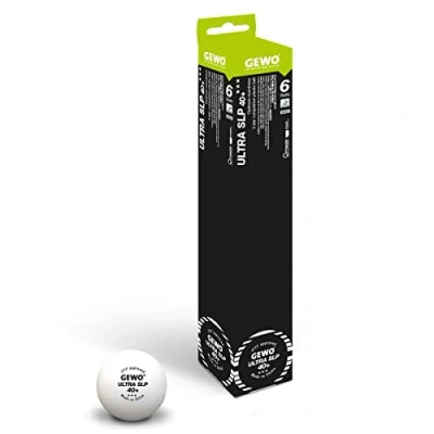 Imagen de GEWO Ball Ultra SLP Pelota de Tenis Mesa (6 Unidades, sin Costuras, Redonda), Color Blanco, 40, Unisex Adulto, Ping Pong, 81351200, 40