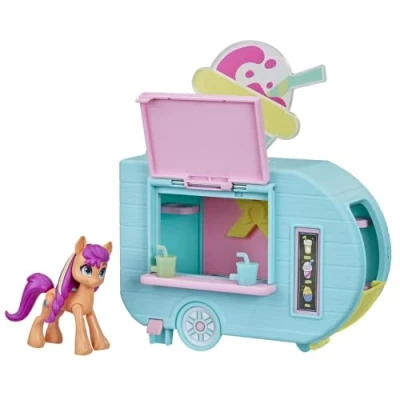 Imagen de My Little Pony Juguetes Sunny Starscout Camión de Batidos Figuras pequeñas Poni Cascos al corazón