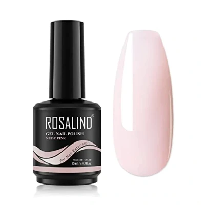 Imagen de ROSALIND Gel Constructor Uñas, Desnudo Rosa Uñas de 15ml Builder Nude Pink Gel, Geles Para Extensión UV LED Reparación