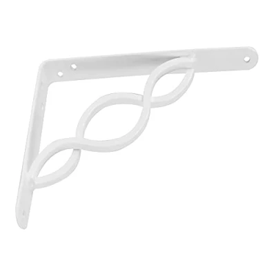 Imagen de Amig Palomilla para estanterías de pared Escuadra metálica baldas Ángulo estantes Soporte estantería Acero Color Blanco Medida: 200x150 mm Peso máx. recomendado: 180 Kg