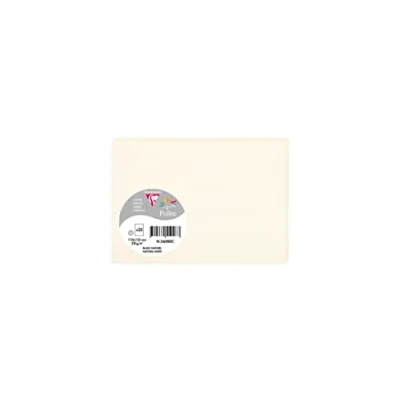 Imagen de Clairefontaine 56080C Paquete de 25 cartas Pollen 110x155 blanco natural 210g
