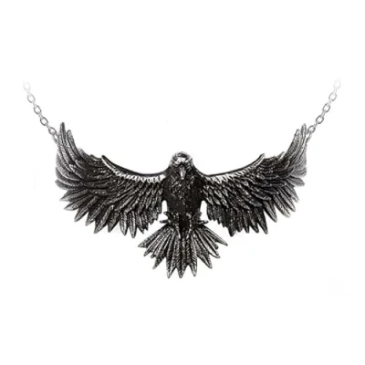 Imagen de Alchemy Gothic Curse of Coronis Pendant Mujer Collar Negro/Plateado Peltre