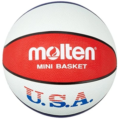Imagen de Molten Basketball Pelota de Baloncesto, tamaño 5, Color Azul/Rojo/Blanco