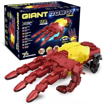 Imagen de Science4you Kit de Mano Hidráulica Cyborg Construye tu propia Robótica Gigante con 112 piezas, Juguetes STEM Iron, Regalo Robots Kits Modelismo para Niños y Niñas 10 11 12 13 14+ años
