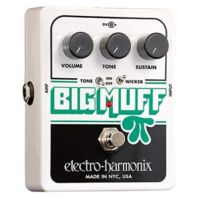 Imagen de Electro Harmonix BM Wicker Big Muff Pi with Tone Pedal de distorsión para guitarra, color plateado