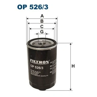Imagen de FILTRON OP 526/3 Filtro de aceite 3/4 16 UNF enroscable VOLKSWAGEN: GOLF 2, Corrado, Passat B3/B4 Berlina