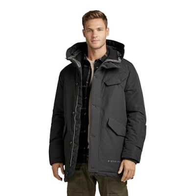 Imagen de G STAR RAW Parka Vodan Padded Hooded para Hombre, Negro (Dk Black D22713 A281 6484), XS
