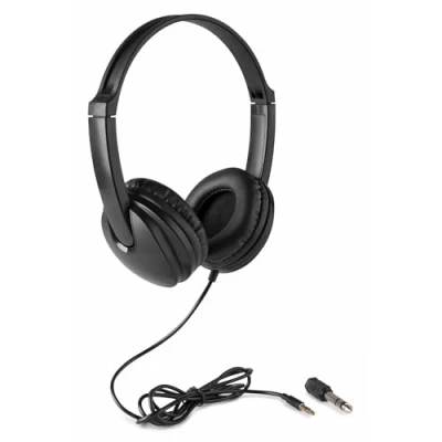 Imagen de Vonyx VH100 Auriculares de Estudio, Negro, Cómoda Diadema Acolchada y Ajustable, Buena reproducción Graves, con Adaptador Jack 3.5/6.35, Ideal para Escuchar música