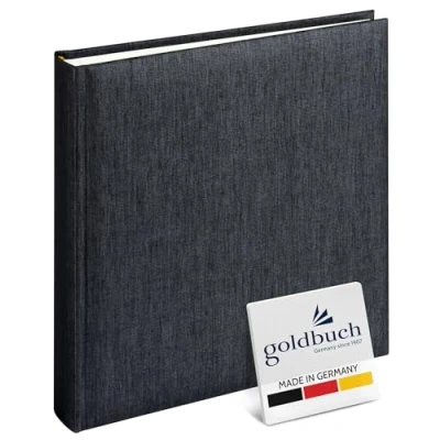 Imagen de goldbuch Álbum de Fotos, Lino, Antracita, 25 x cm, 60 Seiten