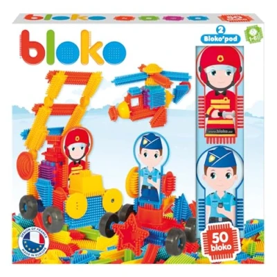 Imagen de BLOKO Bloko503540 Juego de 52 Bloques Dientes construcción para Caja Emergencia, Multicolor