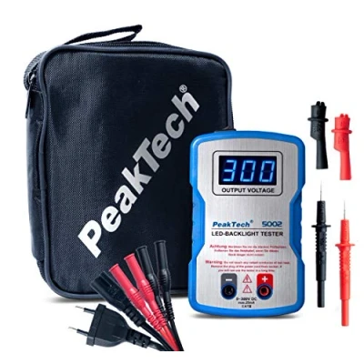 Imagen de PeakTech 5002 comprobador LED 0 300 V CC, bombillas y de componentes con arranque suave, iluminación TV accesorios, herramienta prueba, reparación luz,