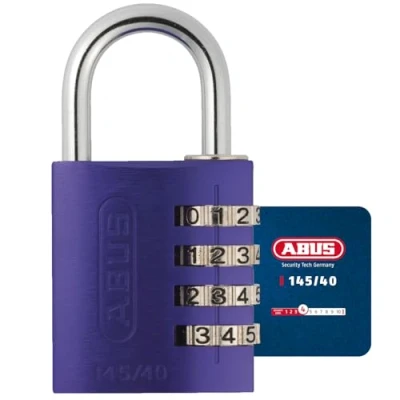 Imagen de Abus 145/40_LILA Candado aluminio combinacion 40mm 4 dígitos lila