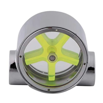 Imagen de G1/4&quot; Indicador de Flujo Agua, para PC Sistema Enfriamiento Computadora, Flujo, 5 Impulsores, Diseño a prueba Fugas, Monitoreo Fácil Observar