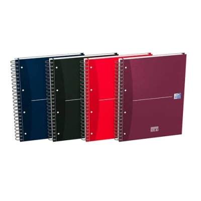 Imagen de Oxford Essentials Pack de 5 cuadernos en espiral doble, tapa extradura, A4+