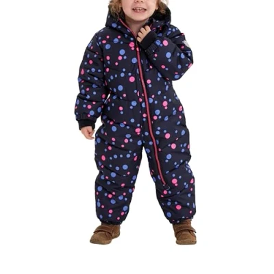 Imagen de Killtec Karter Mini Mono de esquí para niños con Capucha, Columna Agua 10.000 mm, otoño/Invierno, Infantil, Color Azul Oscuro, tamaño 98/104