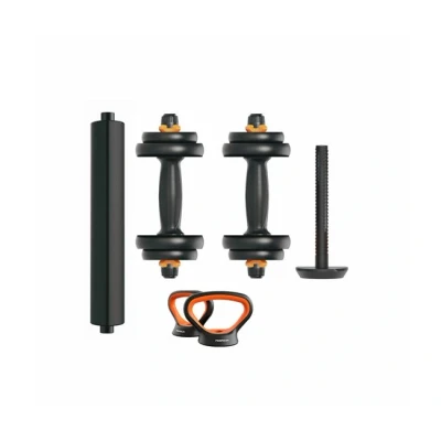 Imagen de Kit Mancuernas V2 + Barra Pesa Rusa 10KG Xiaomi FED, 10kg, Modulables, Multifunción, Empuñadura ergonómica, ORMANC10V2