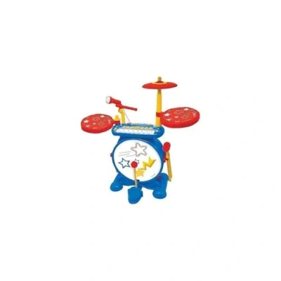 Imagen de Lexibook, batería electrónica para niños, Juego Musical de Juguete, Sonido Realista, Teclado 8 Teclas, Enchufe MP3, Asiento Incluido, Azul/Rojo, K610
