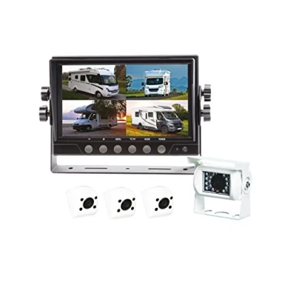 Imagen de Beeper RA102W4QUAD Cámara Trasera para Aparcamiento con 4 cámaras y Pantalla de 7&quot; 12/24v, Blanco