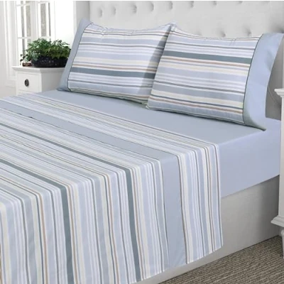 Imagen de NORA HOME Sabanas 135 x 190 3 Piezas. Juego de Cama 135. Algodon/Poliester con Bajera Ajustable Lia