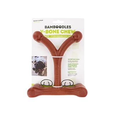 Imagen de Bamboodles Juguete masticable Y Bone para masajear Las encías Incluso masticadores agresivos (tamaño Grande)