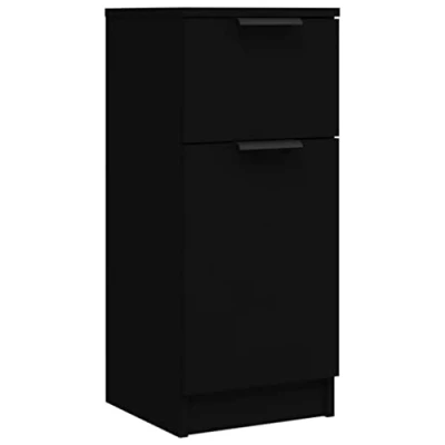 Imagen de vidaXL Aparador de Madera contrachapada Negro 30x30x70 cm