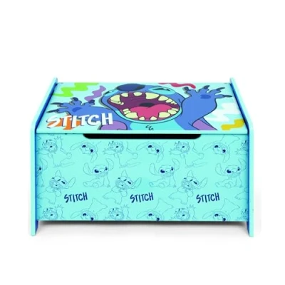Imagen de ARDITEX Banco Juguetero de Madera 62.5x40x37cm Lilo &amp; Stitch