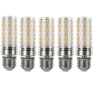 Imagen de I SHUNFA Bombillas LED de maíz E27, blanco cálido, 3000K, 7W, AC100 265V, bombilla repuesto, halógena 70W, tornillo vela pequeña no regulable, paquete 5
