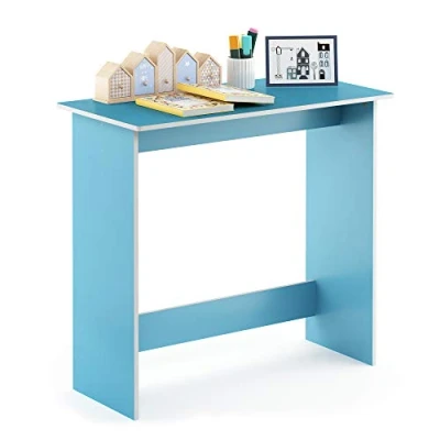 Imagen de Furinno Simplistic Mesa, Nogal, Azul Claro, 39.37 x 80 75.57 cm