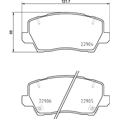 Imagen de BREMBO P 30 114 Juego de pastillas freno con avisador acústico desgaste Chapa antichirridos accesorios KIA: Picanto III