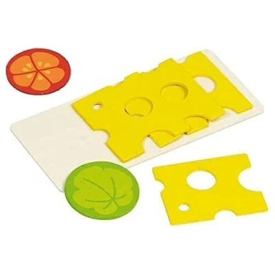 Imagen de Goki 51811 Imitación Plato de Queso en lonchas Madera