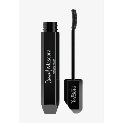 Imagen de Physicians Formula, Máscara de Pestañas Mineral Wear Diamond Black, para Realzar Pestañas, Polvo Diamante Brillante, Péptidos Fortalecer, Agua Calmante y Vitamina E Nutritiva