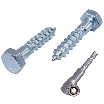 Imagen de Paquete de 50 piezas DIN 571 tornillos hexagonales acero chapado en zinc para madera M8 x 30 mm, autobús, tornillo hexagonal, pernos retraso, cabeza hexagonal (50, mm)