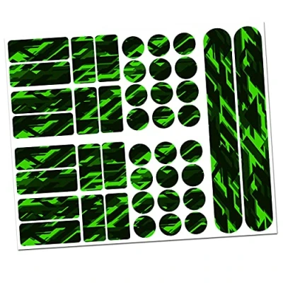 Imagen de Finest Folia 34 piezas de película protectora para marco bicicleta MTB BMX (11 Future Neon verde)