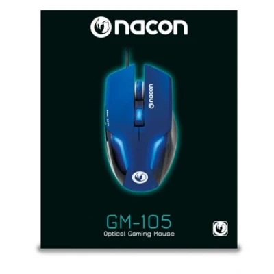 Imagen de Nacon GM 105 Ratón Gaming (óptico, USB, 2400 dpi, 6 Botones, USB Plug and Play) Azul