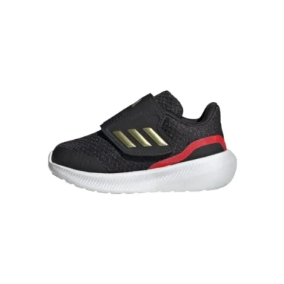 Imagen de adidas Runfalcon 3 0 Hook and loop, Zapatillas Unisex bebé, Core Black Gold Met Better Scarlet, 19 EU