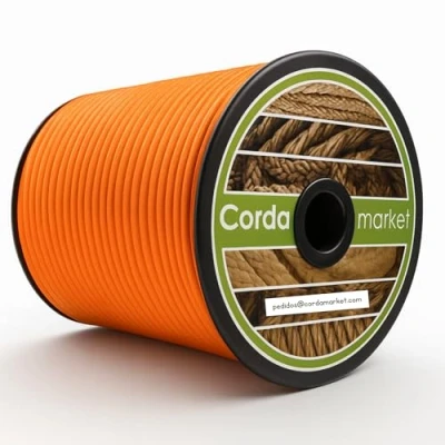Imagen de CORDAMARKET 8mm Goma elástica, Adultos Unisex, Naranja Fluor, 50mts