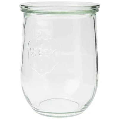 Imagen de Weck Tulipa 1050 ml 6 Piezas Tulipanes de Borde Redondo Tarro, Vidrio, Transparente,